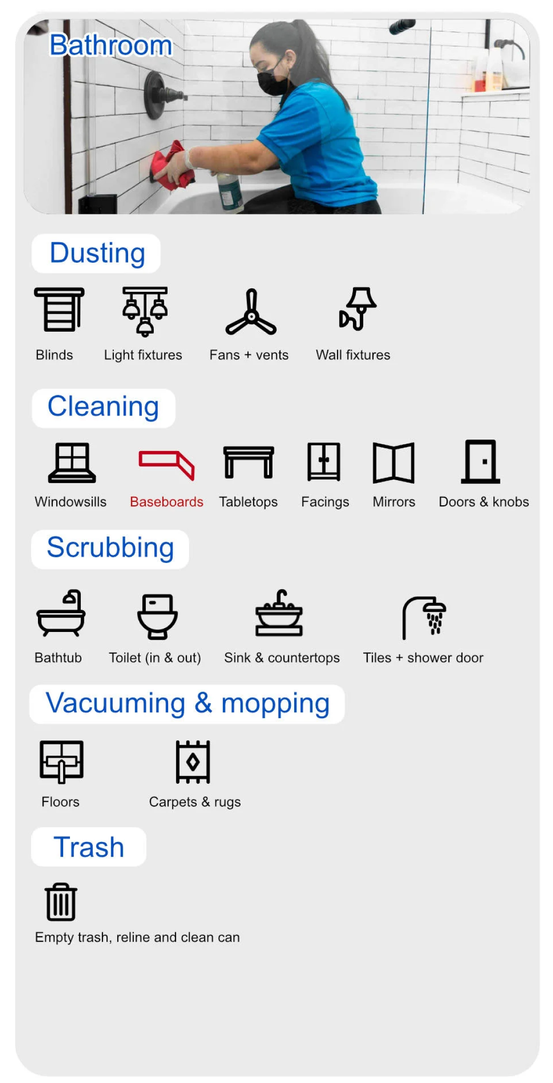 Bathroom deep-clean cleaning photo image